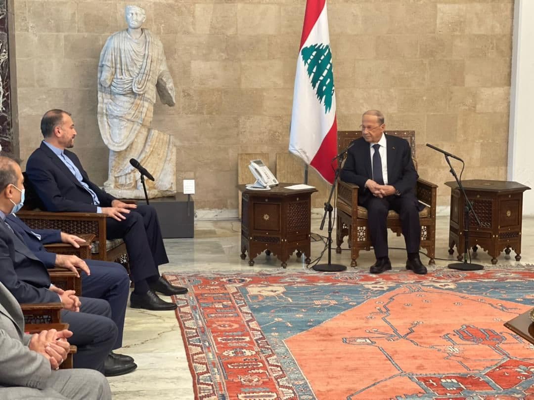 Iranian FM meets Lebanon president in Beirut