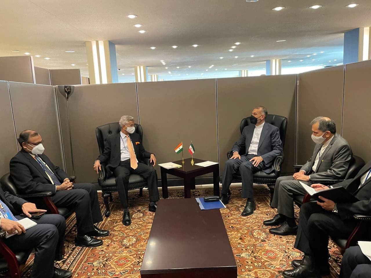 Iran FM meets Indian counterpart in New York