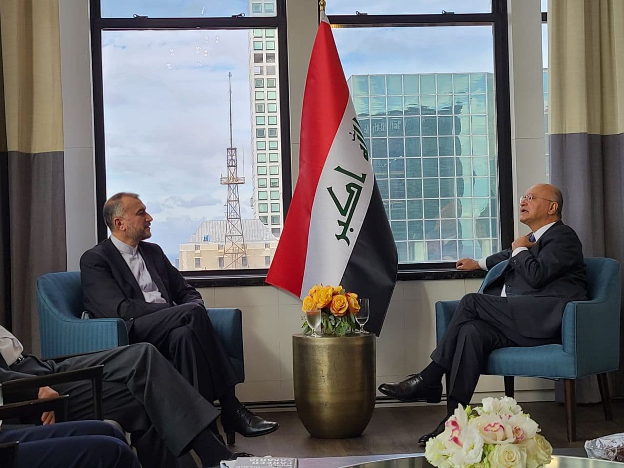 Amirabdollahian meets with Iraq President in New York